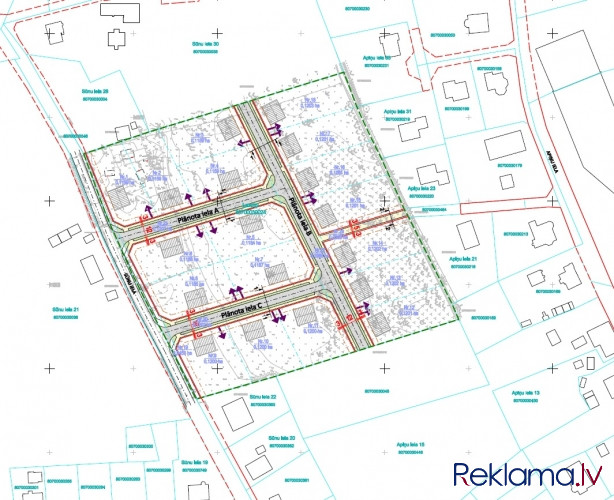 Zeme 18 privātmāju ciematam ar detālplānojumu.  Pārdota tiek 1/2 no šī zemes gabala (13 Ķekavas pagasts - foto 8