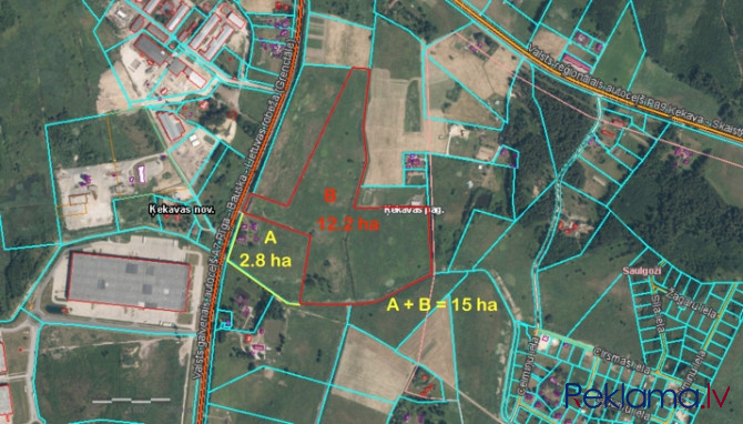 Земля под строительство складов или производственных зданий в Ķekava.  Общая Кекавская вол. - изображение 2