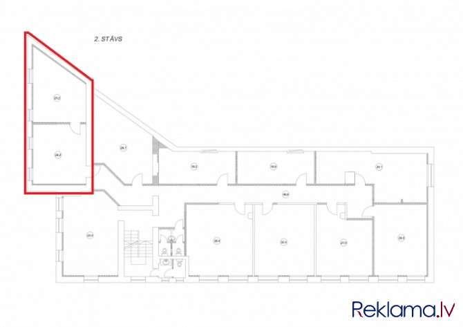 Piedāvājumā biroja telpas Brasā, Starta iela 1.  + Kopējā platība 47.4 m2;  + 2. stāvs; + Rīga - foto 7