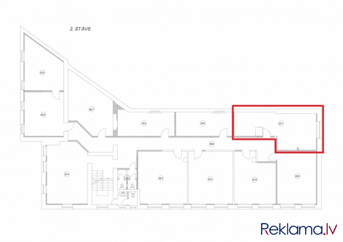 Piedāvājumā biroja telpas Brasā, Starta iela 1.  + Kopējā platība 34.1 m2; + 2. stāvs; + Ap Rīga - foto 6