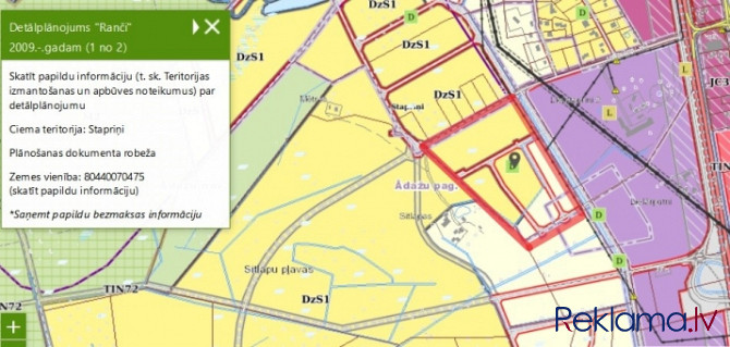 Pārdod zemes gabalu Ādažos netālu no VIA Baltic, Tallinas šosejas (A1), 9,58 ha platībā. Ādažu novads - foto 3