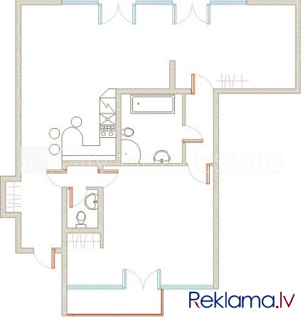 Projekts - Kalpaka Park Residence, iežogota teritorija, ieeja no ielas, balkons, logi vērsti uz Rīga - foto 18